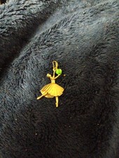 VINTAGE Mattel Barbie Ballerina Necklace Green May Birthstone Charm