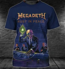 Megadeth Rust In Peace 30th Anniversary 3D Print T-Shirt Men Women