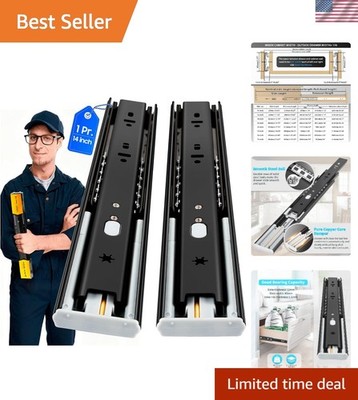 14'' Heavy Duty Soft Close Drawer Slides - Full Extension Ball Bearing Rails
