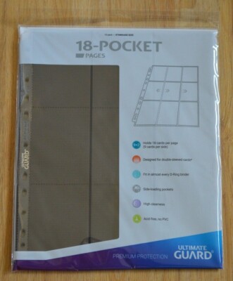 Ultimate Guard 18-Pocket Pages Side-Loading 10 Seiten für 180 Karten Neu & OVP