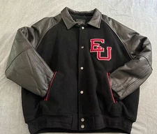 Vintage 1990s Ecko Unlimited Leather Varsity Jacket
