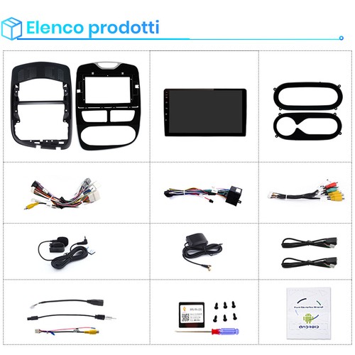 Android12 10"Autoradio GPS Navi Bluetooth WiFi DAB per Renault Clio 4 2012-2016 - Foto 12 di 12