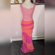 Stunning Vintage Putros Couture Evening Gown