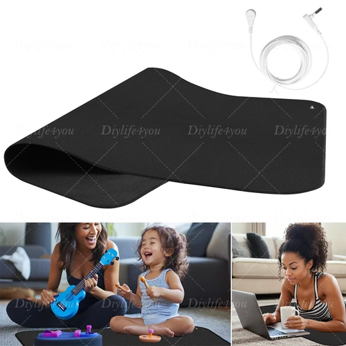 NEW Earthing Grounding Mat For Health & EMF Discharge Rubber/ Conductive Leather