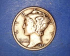 1929 MERCURY DIME ~ F+ **418-5