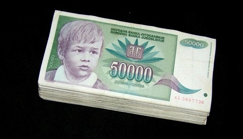 1000 Pcs x Yugoslavia 50000 (50,000) Dinara Banknotes, 1992 P-117 Brick - Picture 2 of 3