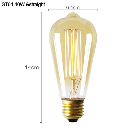 Ball light Screw connector Glass Vintage Retro Bulb Edison Lamp Filament - Picture 13 of 28