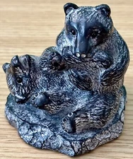 A Wolf Original Canada Bear & Cub Sculpture Figure Vintage