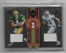 2005 Leaf Limited BOUND BY ROUND Brett Favre Julius Jones SERIAL #71/75