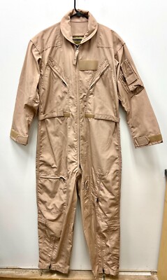 NEW GENUINE US AIR FORCE TAN NOMEX FIRE RESISTANT FLIGHT SUIT CWU