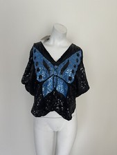 VINTAGE BUTTERFLY SEQUIN TOP NEW WITH TAGS
