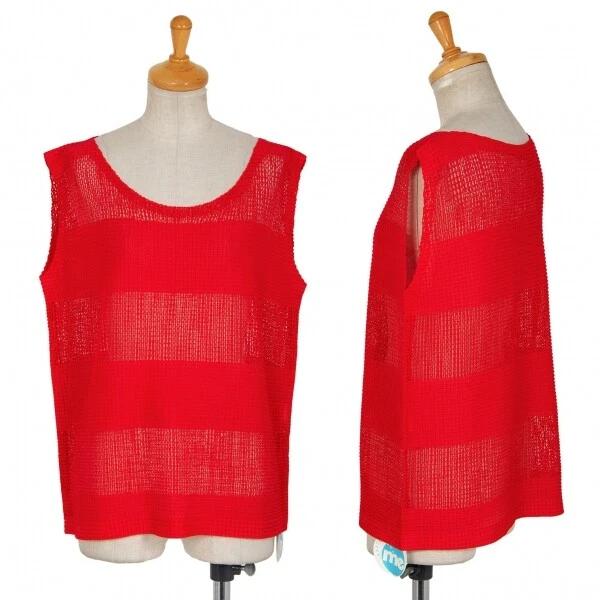 ISSEY MIYAKE me Mesh Stripe Tanktop Size S-M(K-96755) | eBay