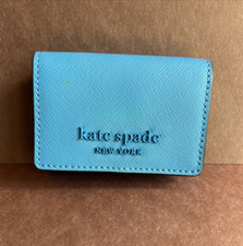 Kate Spade New York Saffiano Leather Cameron Micro Trifold Wallet Blue