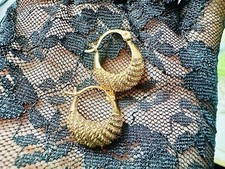 19mm  Hypoallergenic Classic Creoles Oval Earrings 18k 18ct Gold Plated UK