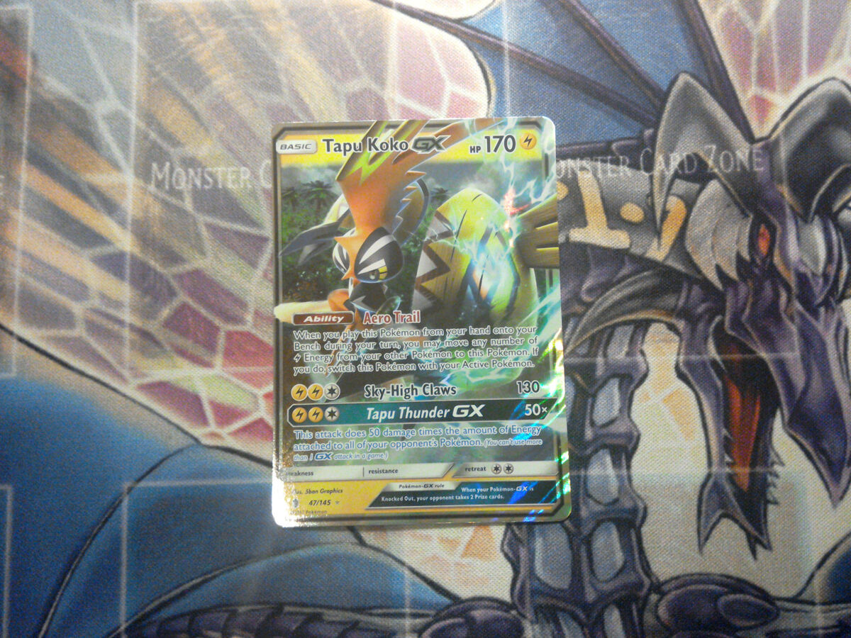 Tapu Koko GX 47/145 Sun and Moon Guardians Rising Pokemon Card NM