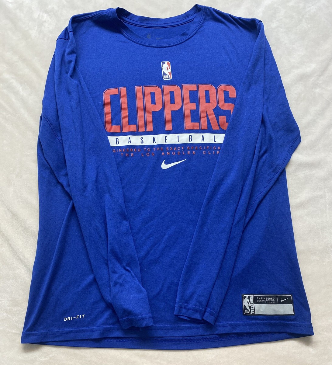 Nba Clippers Graphic Tees Clippers Long Sleeve Nike Mens NBA LA