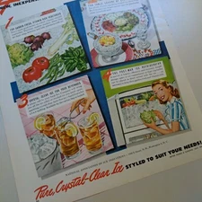 Vintage National Assoc of Ice Industries Pure Crystal Clear Ice Magazine Ad