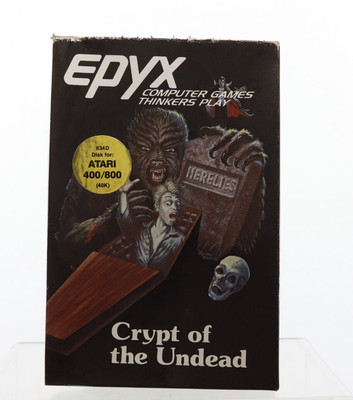 Crypt of the Undead Epyx Atari 400/800 Complete CIB 1982