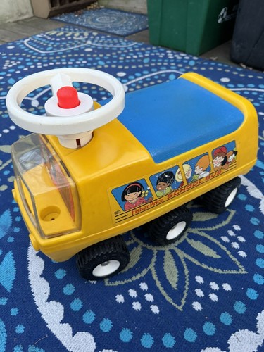Vintage Fisher-Price Ride-On School Bus 983 Without Original Figure - Picture 3 of 9