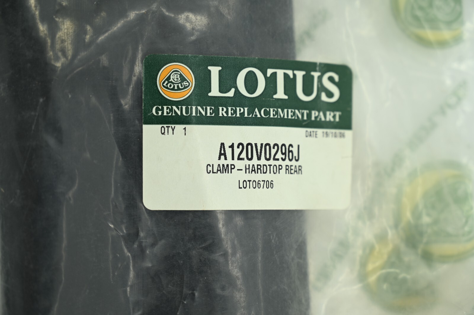 Genuine OEM Lotus Exige Clamp Hardtop Rear P/N A120V0296J LOTO6706