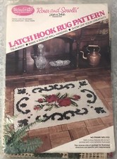 WonderArt Latch-Hook Rug Kit Roses  Scrolls 4607 Needlecraft Corp Of America