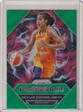 2021 Panini Prizm WNBA Fireworks Skylar Diggins-Smith #12 Green Prizm Mercury