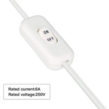Schnurschalter EIN-AUS Schnur-Zwischenschalter Lampen-Schalter 6A 250V