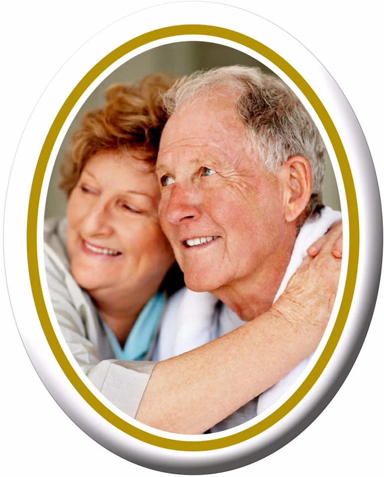 Personalised Photo Memorial Plaque 9X12cm Oval Ceramic Grave Headstone Gold Sign — 第 4/4 张图片