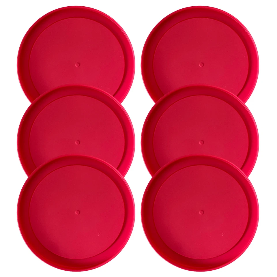 MRX SOLUTIONS Replacement Lid for Pyrex 7-CUP Storage Cover 7.5" Bowl 7402-PC RED (6-Pack)