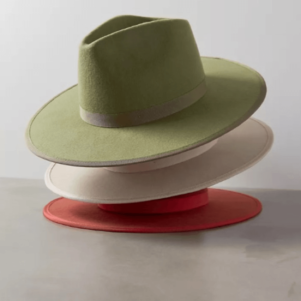 NWOT WYETH Vintage olive wool rancher hat 0S Green fedora hat | Dark Olive Rancher main image 4