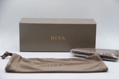 NEW DITA BEIGE AUTHENTIC SUNGLASSES EYEGLASSES CASE W/BOX & POUCH