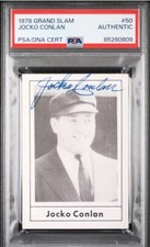 1978 GRAND SLAM #50 JOCKO CONLAN HOF POP 10 PSA AUTHENTIC DNA AUTO