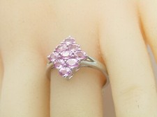 INSANE RARE 1.27ctwPINK CEYLON SAPPHIRE RING Sterling Silver 925 NWT Size 9 RG12