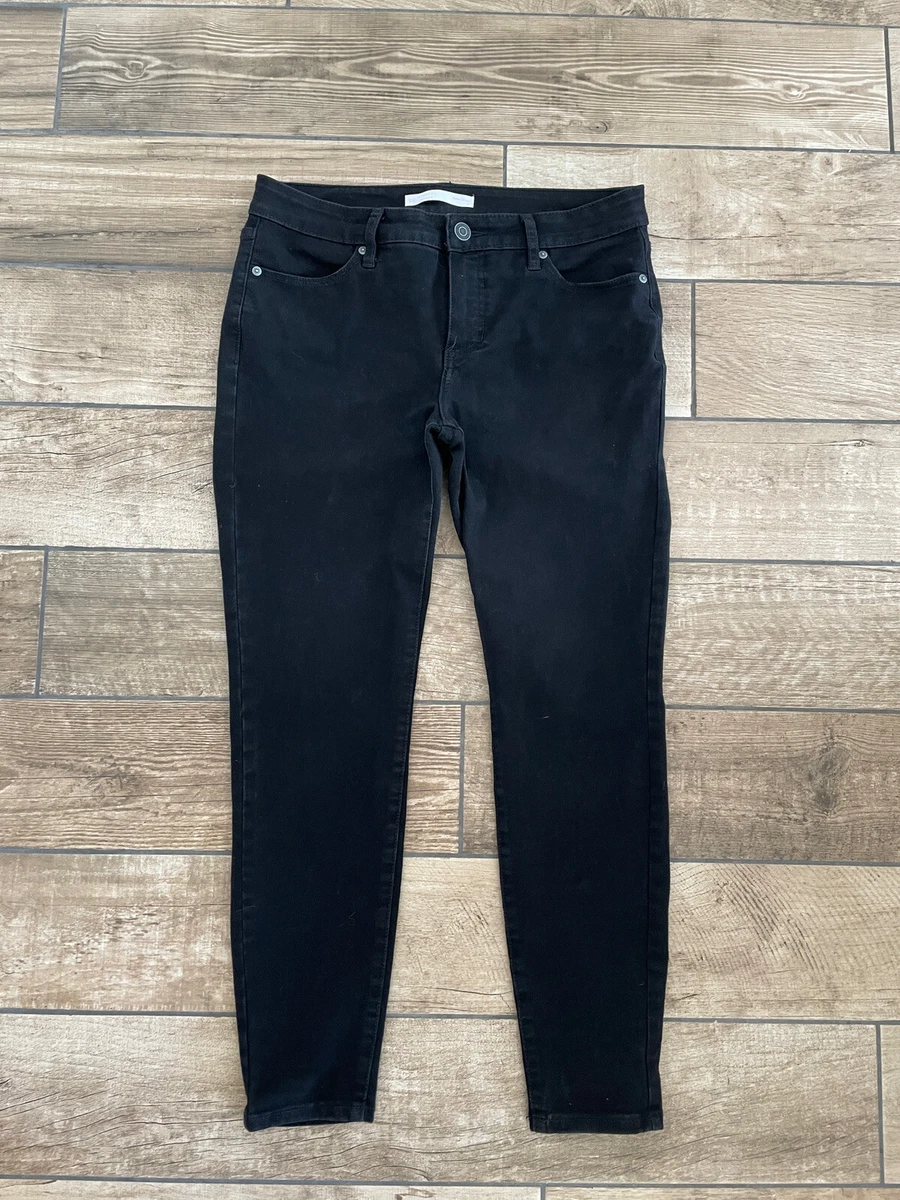 LAUREN CONRAD SUPER SKINNY JEANS US 12 UK 16 L28 BLACK STRETCH