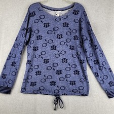 Wizarding World Of Harry Potter Sweater Womens Large L Blue Super Soft Long Slee