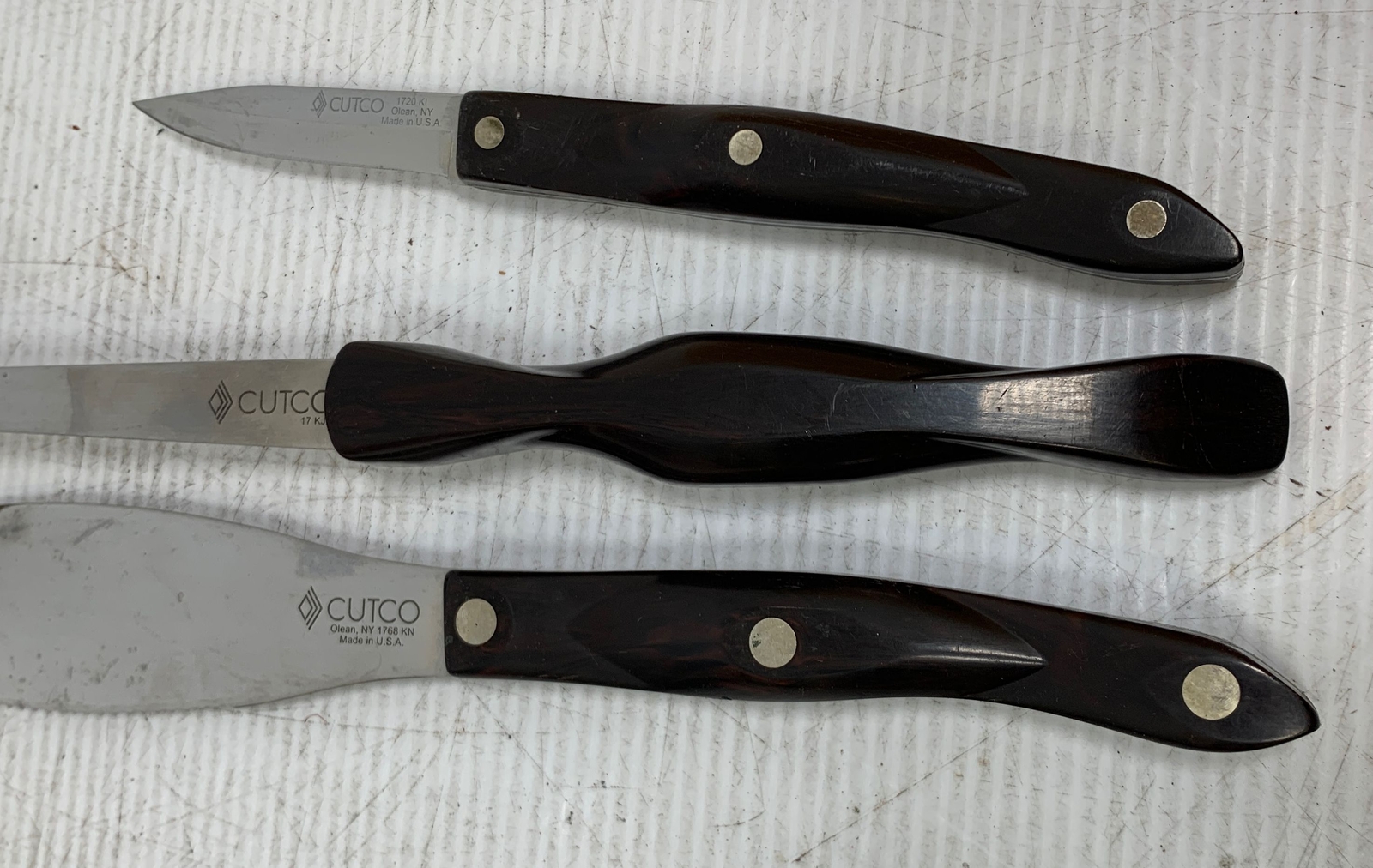 Lot Of 3 Cutco Paring Knife Ladle Spatula Spreader Kitchenware SilverTone Black eBay