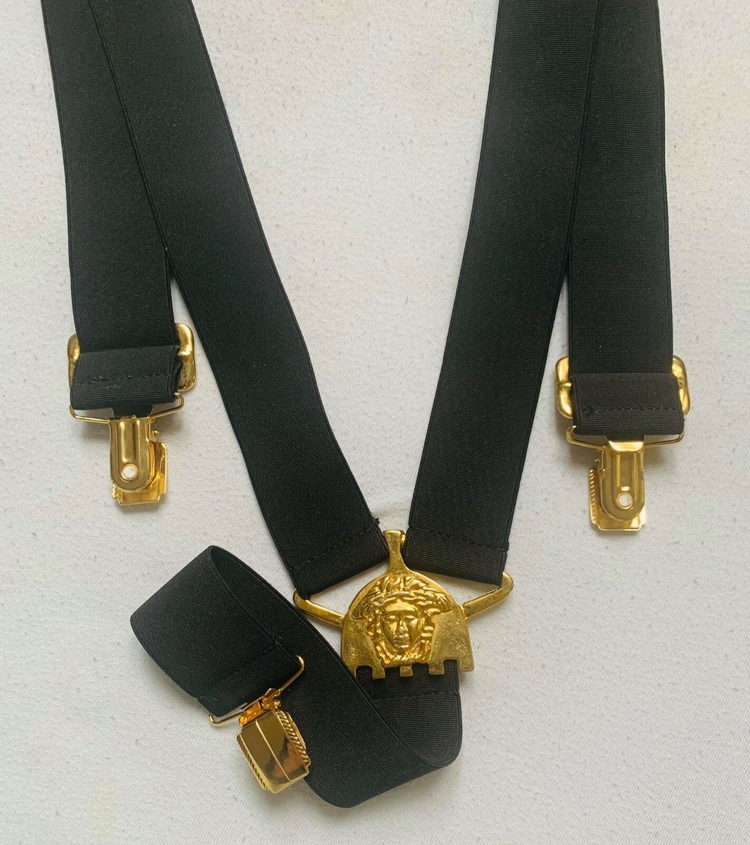 Black Medusa Versace Suspenders Luxury Vintage 1980s | eBay