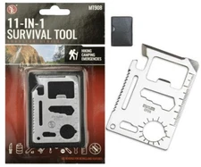 11-IN-1 Multi Function Survival Pocket Card Tool Outdoor Camping Emergency Gear 