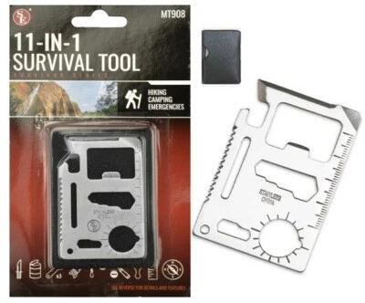 GADGETS COLLECTION 11-IN-1 Multi Function Survival Pocket Card Tool Outdoor Camping Emergency Gear