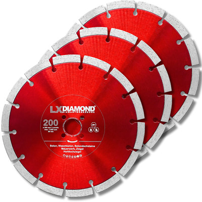LXDIAMOND 3x Diamant-Scheibe 200mm passend Lamello Tanga Delta S2 Fensterfräse