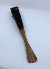 Vintage 12  Wood Shoe Horn /boot /Coat Brush Natural Bristles