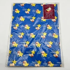 NOS Vintage Ziggy Blue Gift Wrap Paper Hi Star! Wrapping Paper Sheet 1980’s