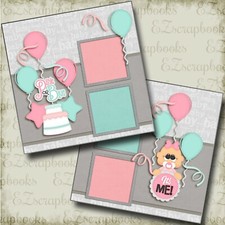 Pink or Blue Girl - 2 Premade Scrapbook Pages - EZ Layout 4776