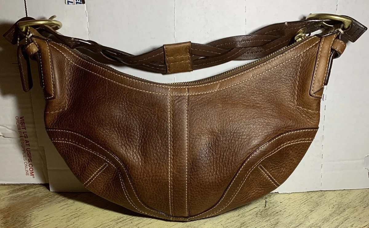 Vintage Coach Soho Small Hobo Handbag Brown Leather Shoulder Bag Purse |  eBay