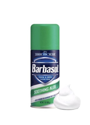 Barbasol Soothing Aloe Thick & Rich Shaving Cream for Men Face 7 oz Rust-Proof