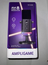 FIFINE Ampligame AM8 Dynamic USB/XLR Microphone Podcast Black Windows Mac PS5