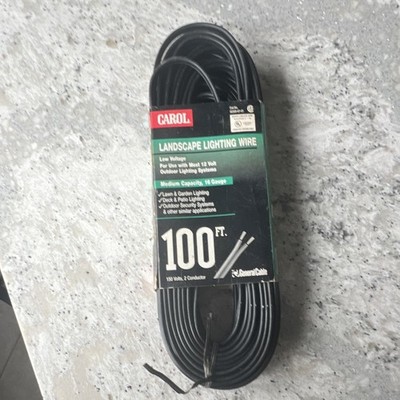 Carol Landscape Lighting Wire 100 ft 16 Gauge 2 Conductor Low Voltage Outdoor