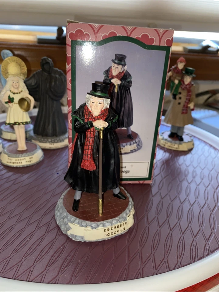 Novelino A Christmas Carol полный комплект 6 фигурок 1993 коробки ярлыки Диккенс винтажный - Изображение 2 из 4