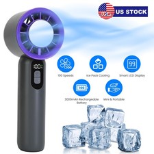 Portable Handheld Fan with Handheld Fan with Ice Cooler 6H Cooling Time