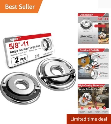 Secure Locking 5/8-Inch Flange Nuts for Angle Grinders - Quick Change Design